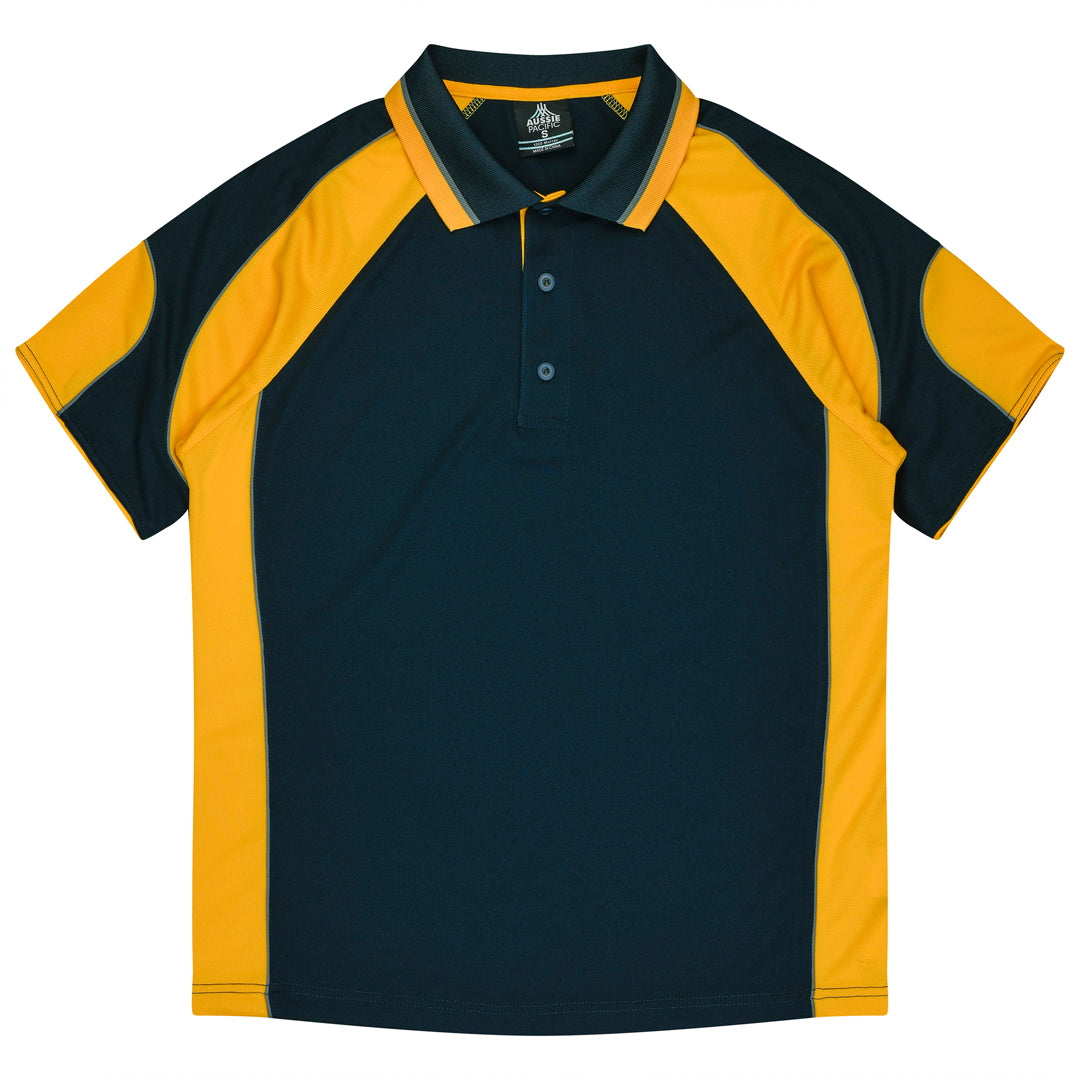 House of Uniforms The Murray Polo | Kids Aussie Pacific Navy/Gold