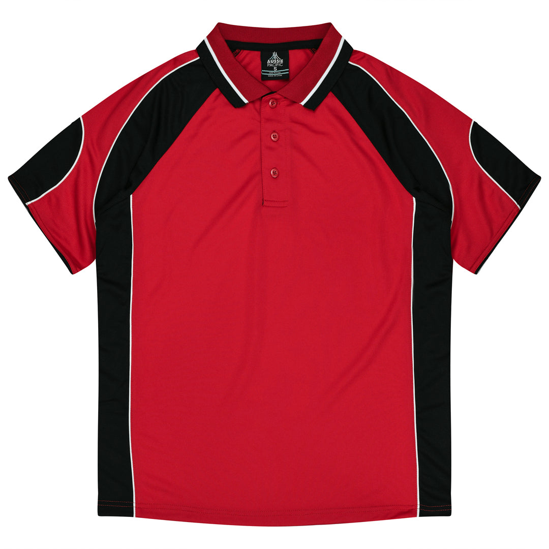 House of Uniforms The Murray Polo | Kids Aussie Pacific Red/Black
