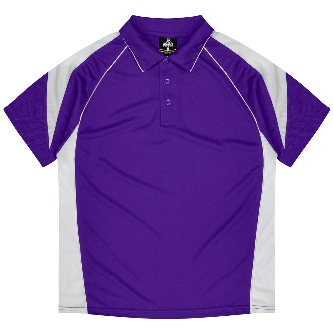 House of Uniforms The Premier Polo | Kids Aussie Pacific Purple/White