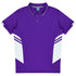 House of Uniforms The Tasman Polo | Kids | Short Sleeve | Mixed Base Aussie Pacific Purple/White