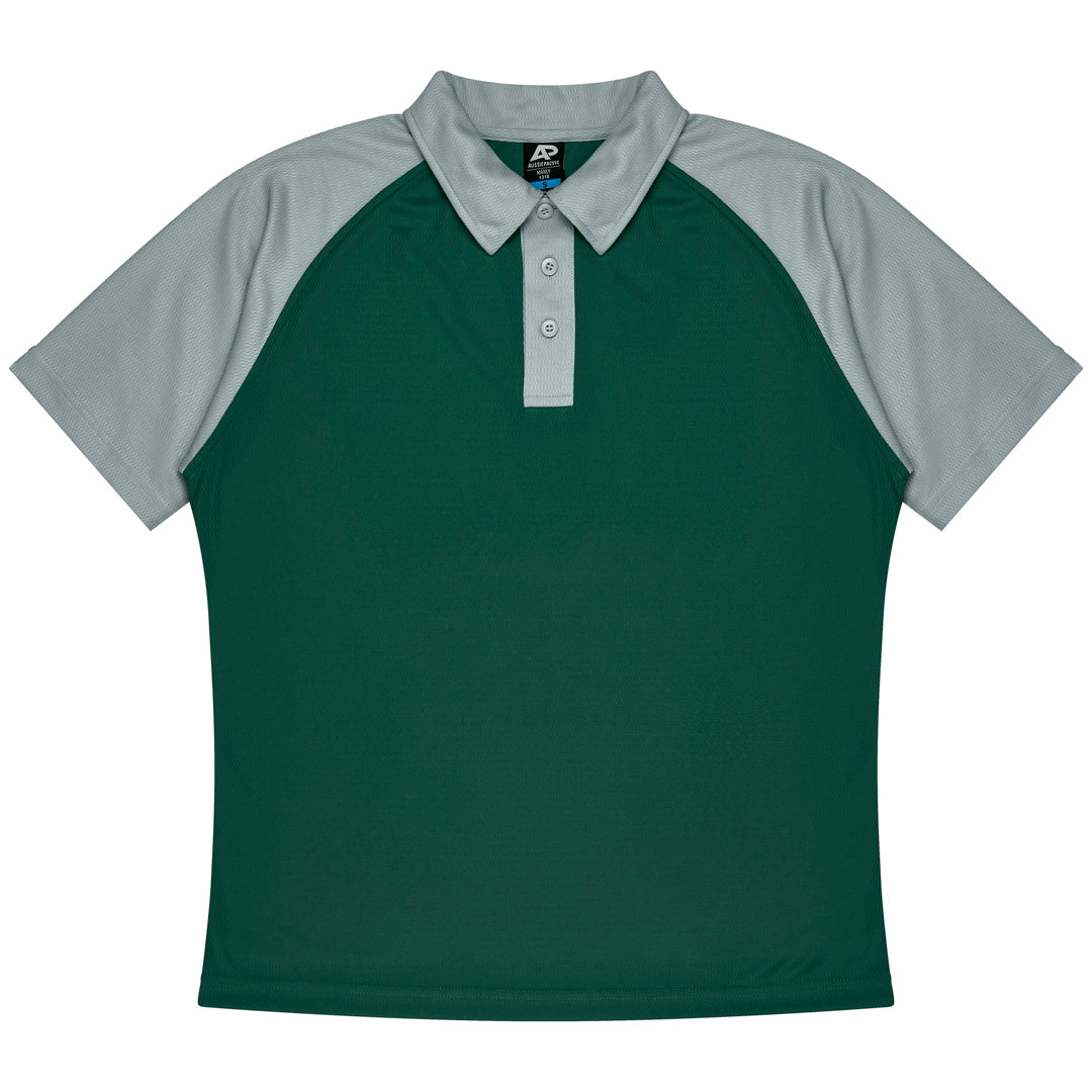 House of Uniforms The Manly Beach Polo | Kids | Short Sleeve Aussie Pacific Bottle/Grey