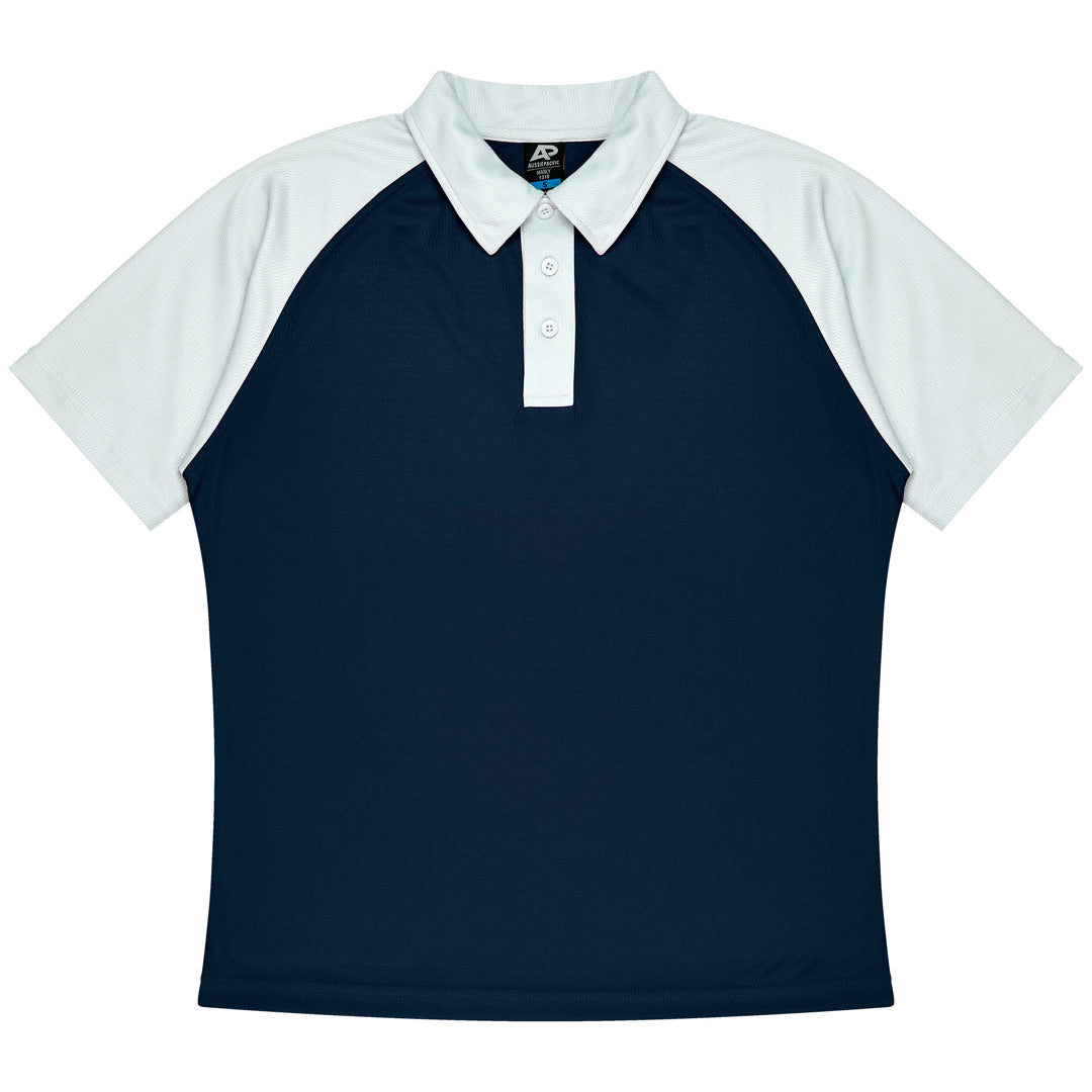 House of Uniforms The Manly Beach Polo | Kids | Plus | Short Sleeve Aussie Pacific Navy/White