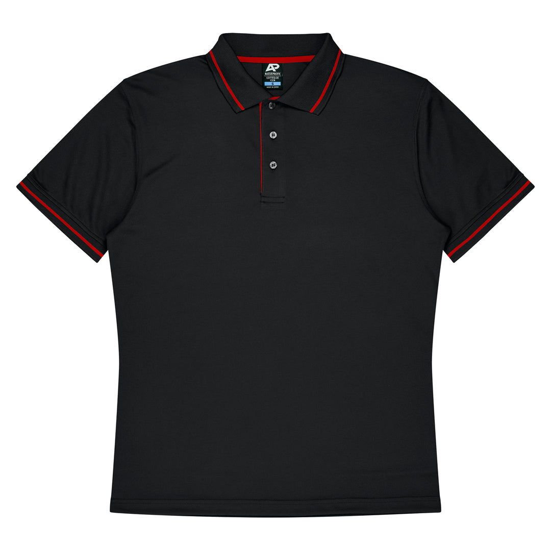House of Uniforms The Cottesloe Polo | Kids | Short Sleeve Aussie Pacific Black/Red