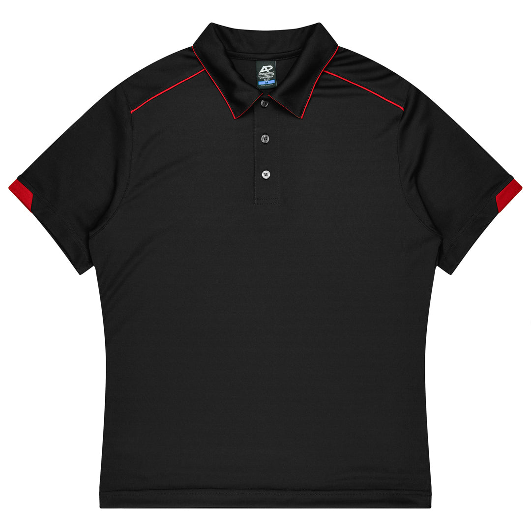 House of Uniforms The Currumbin Polo | Kids | Short Sleeve Aussie Pacific Black/Red