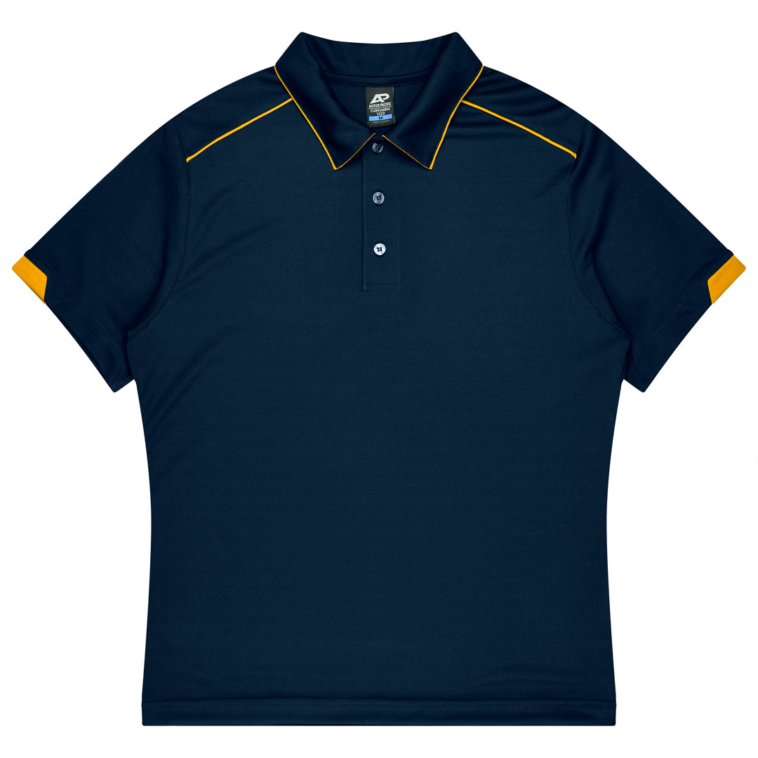 House of Uniforms The Currumbin Polo | Kids | Short Sleeve Aussie Pacific Navy/Gold
