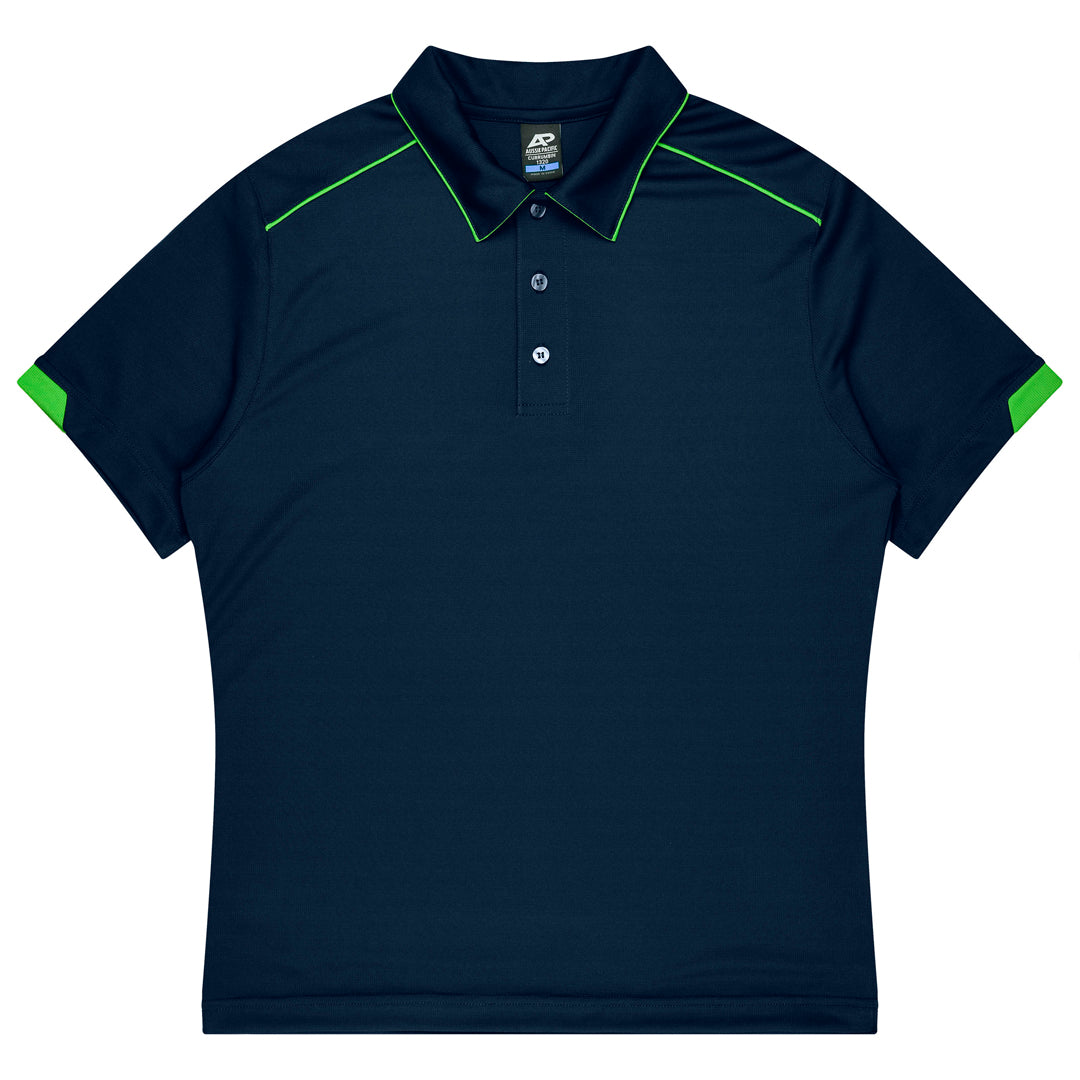 House of Uniforms The Currumbin Polo | Kids | Short Sleeve Aussie Pacific Navy/Green