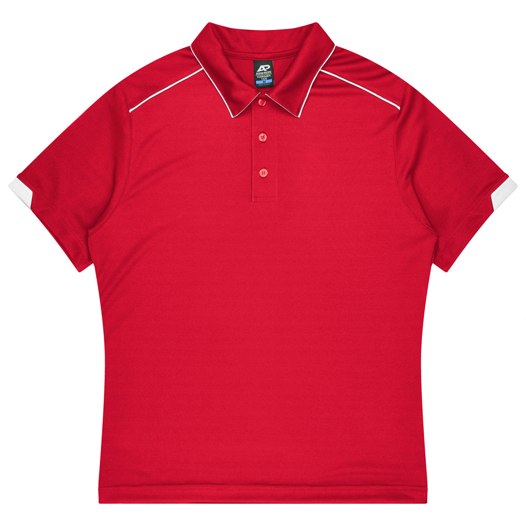 House of Uniforms The Currumbin Polo | Kids | Short Sleeve Aussie Pacific Red/White