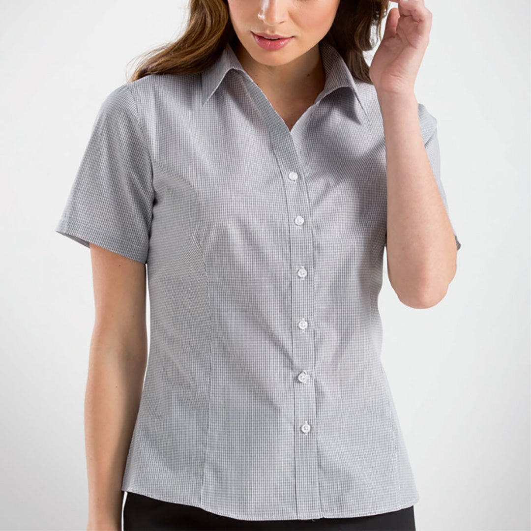 House of Uniforms The Luray Shirt | Ladies | Short and 3/4 Sleeve John Kevin Grey