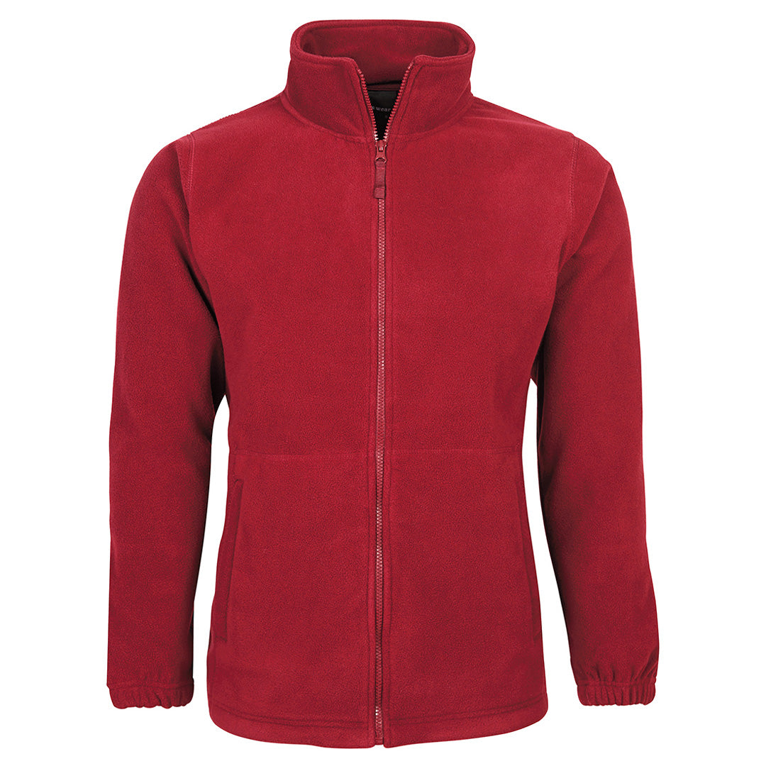 House of Uniforms The Zip Through Polar Jacket | Adults Jbs Wear Red