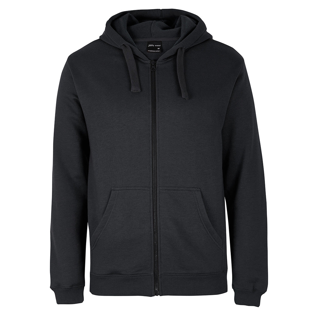 House of Uniforms The Poly Cotton Full Zip Hoodie | Adults Jbs Wear Black Marle