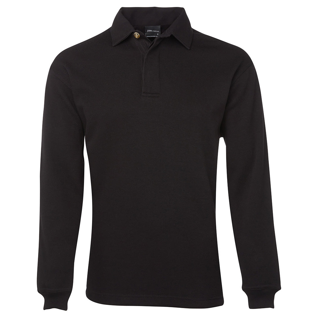 House of Uniforms The 2 Tone Rugby Top | Adults Jbs Wear Black