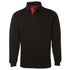 House of Uniforms The 2 Tone Rugby Top | Adults Jbs Wear Black/Red