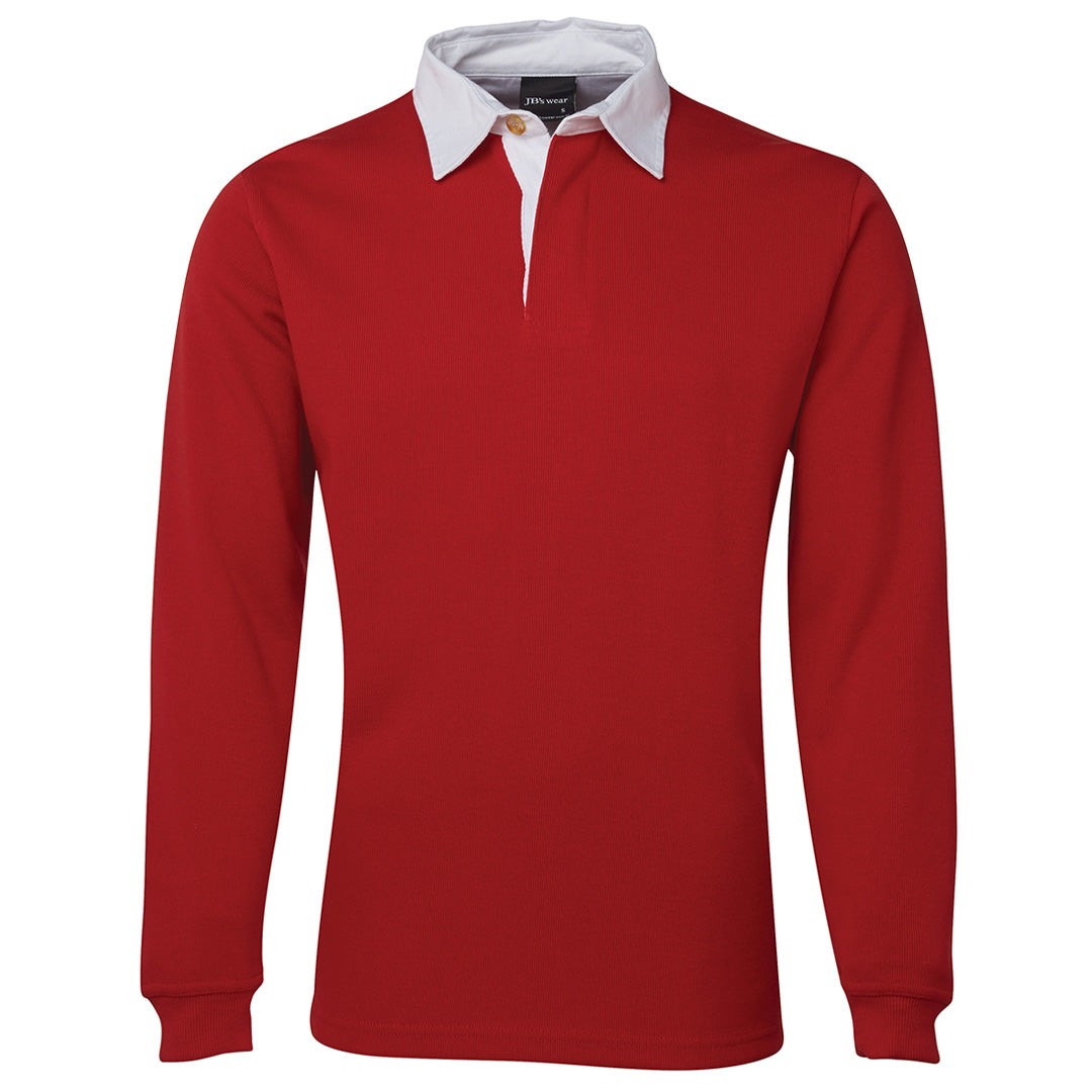 House of Uniforms The Rugby Top | Adults Jbs Wear Red/White