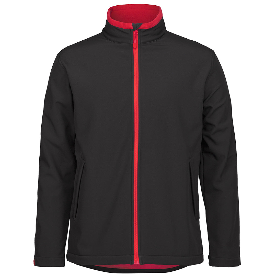 House of Uniforms The Contrast Softshell Jacket | Adults Jbs Wear Black/Red