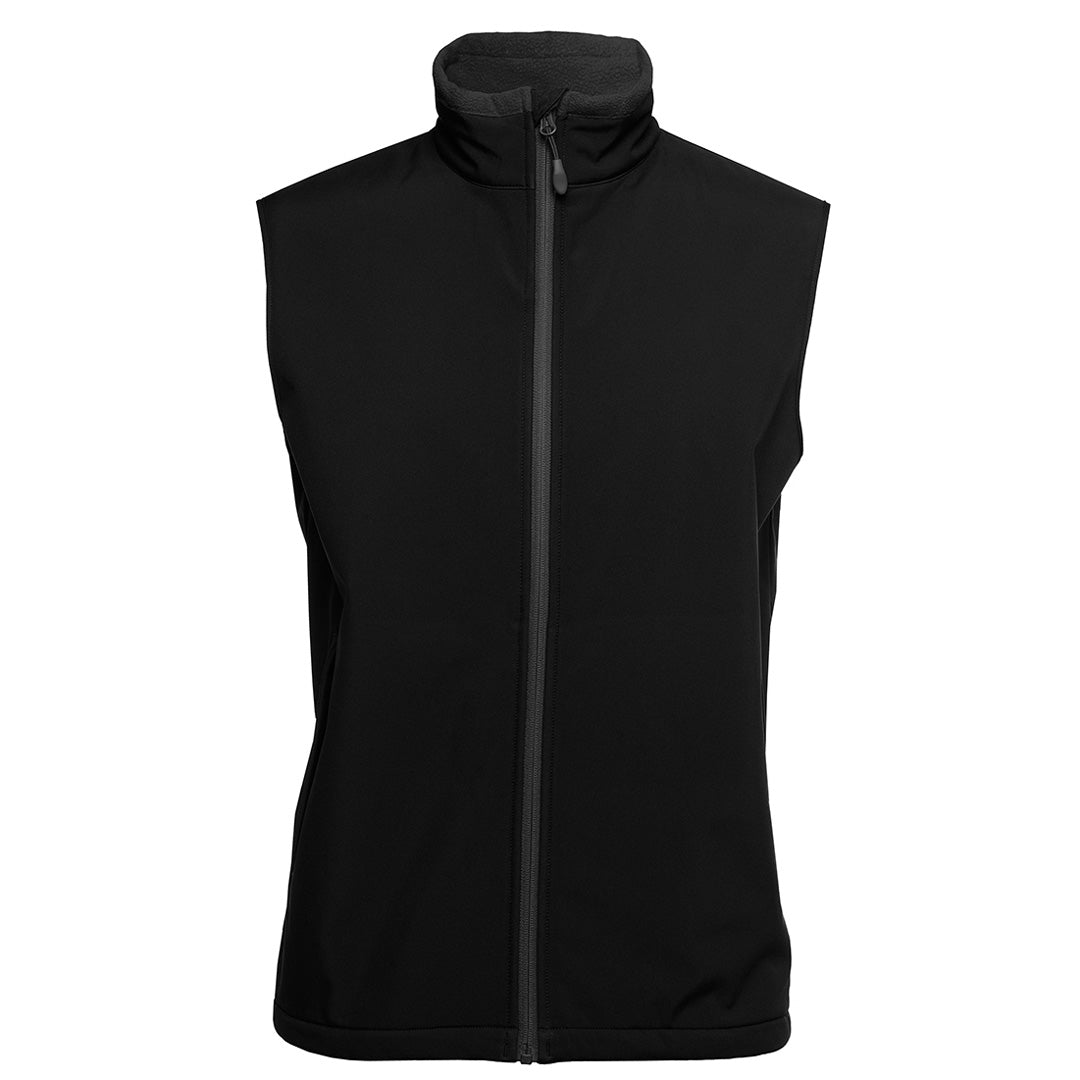 House of Uniforms The Contrast Softshell Vest | Adults Jbs Wear Black/Charcoal