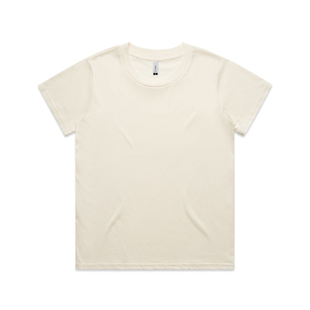 House of Uniforms The Cube Tee | Ladies | Short Sleeve AS Colour Ecru