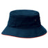 House of Uniforms The Sandwich Brim Bucket Hat | Adults Legend Navy/Red