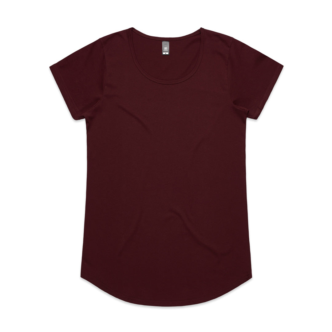 House of Uniforms The Mali Tee | Ladies | Short Sleeve AS Colour Burgundy