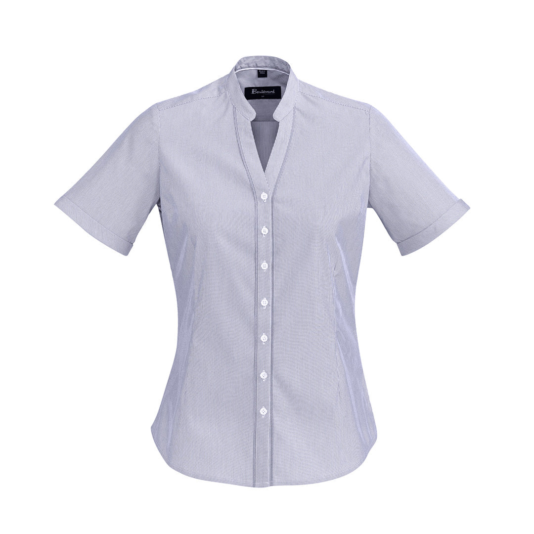 House of Uniforms The Bordeaux Shirt | Ladies | Short & 3/4 Sleeve Biz Corporates Patriot Blue