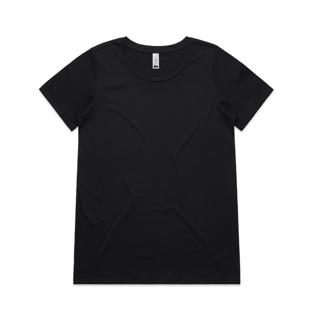 House of Uniforms The Shallow Scoop Tee | Ladies | Short Sleeve AS Colour Black