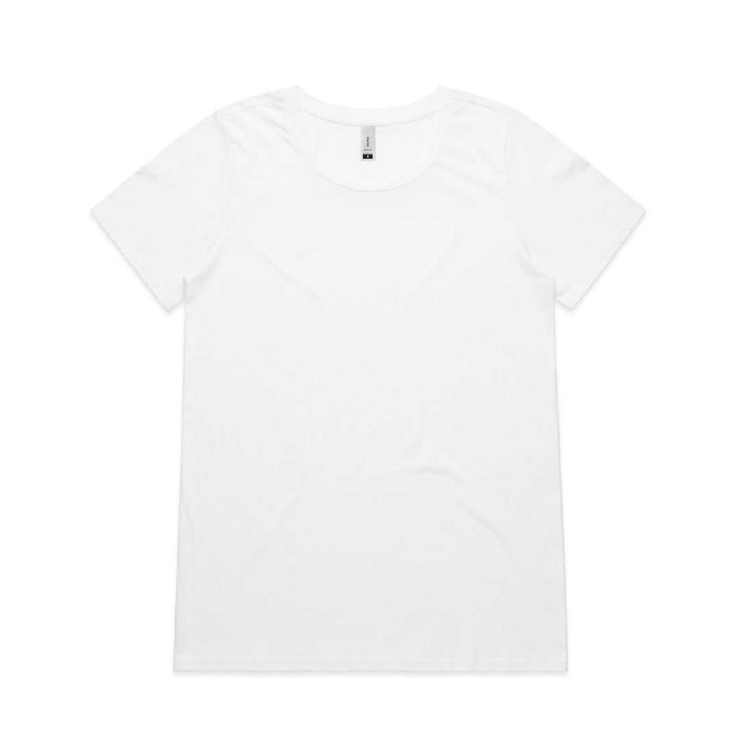 House of Uniforms The Shallow Scoop Tee | Ladies | Short Sleeve AS Colour White