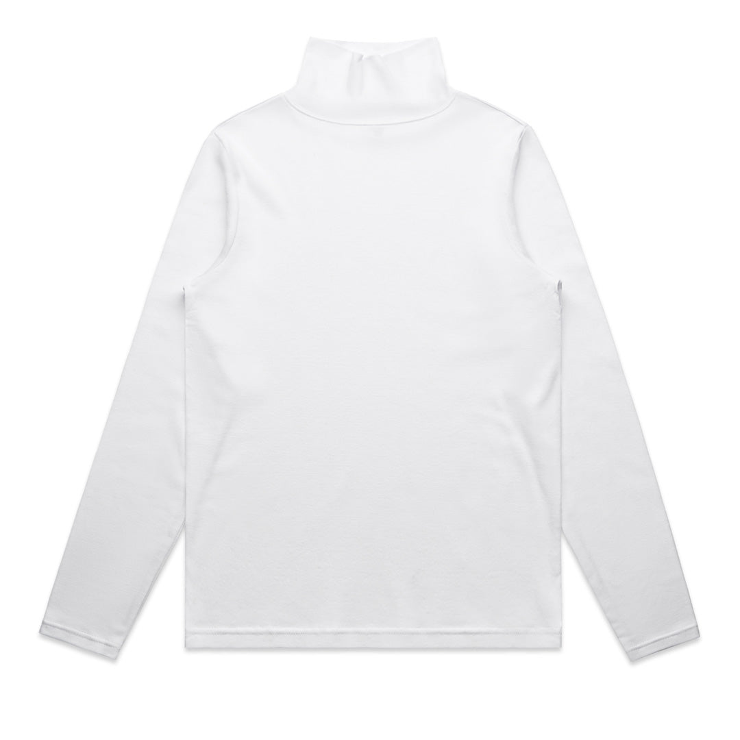 House of Uniforms The Turtle Neck Tee | Ladies | Long Sleeve AS Colour White