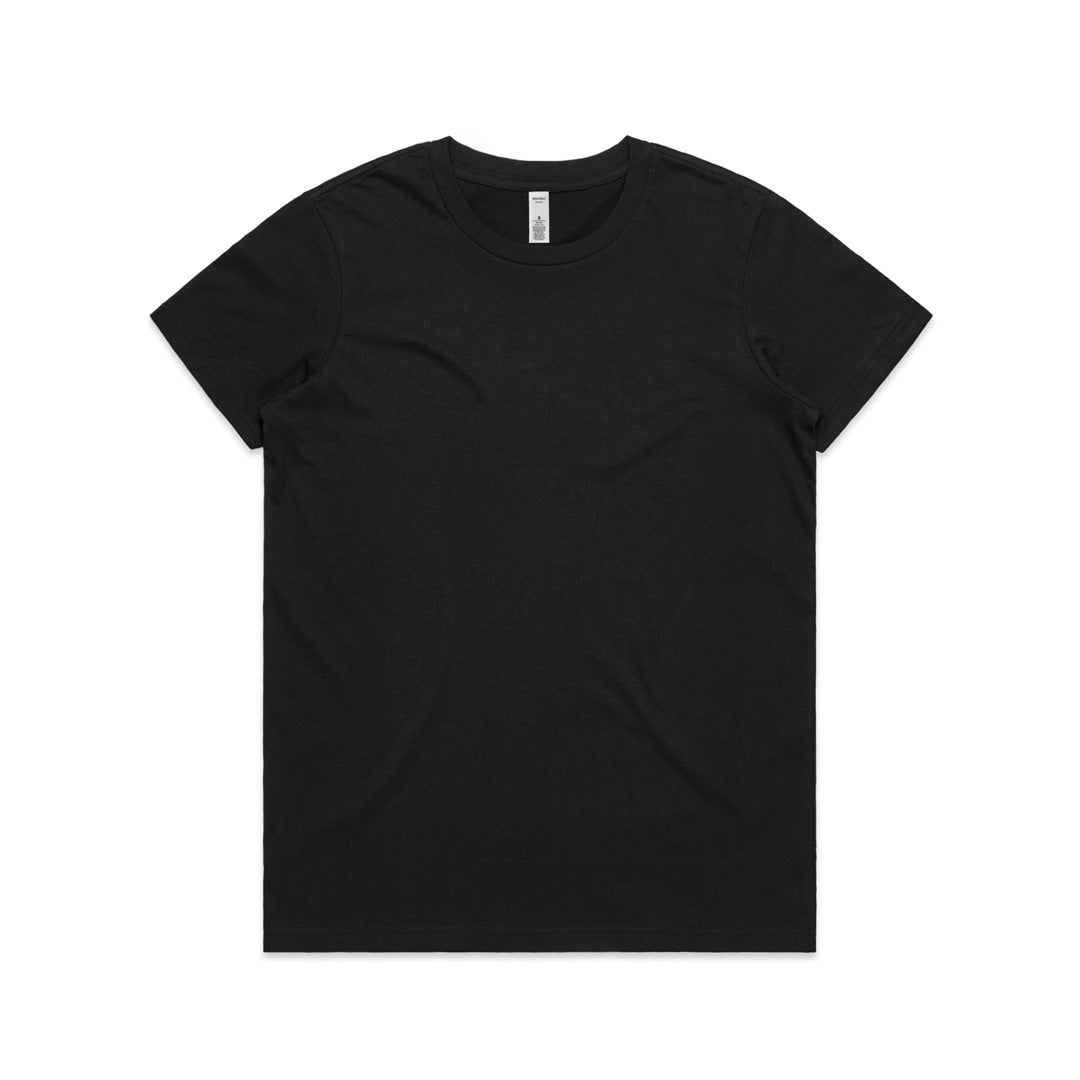 House of Uniforms The Basic Tee | Ladies | Short Sleeve AS Colour Black