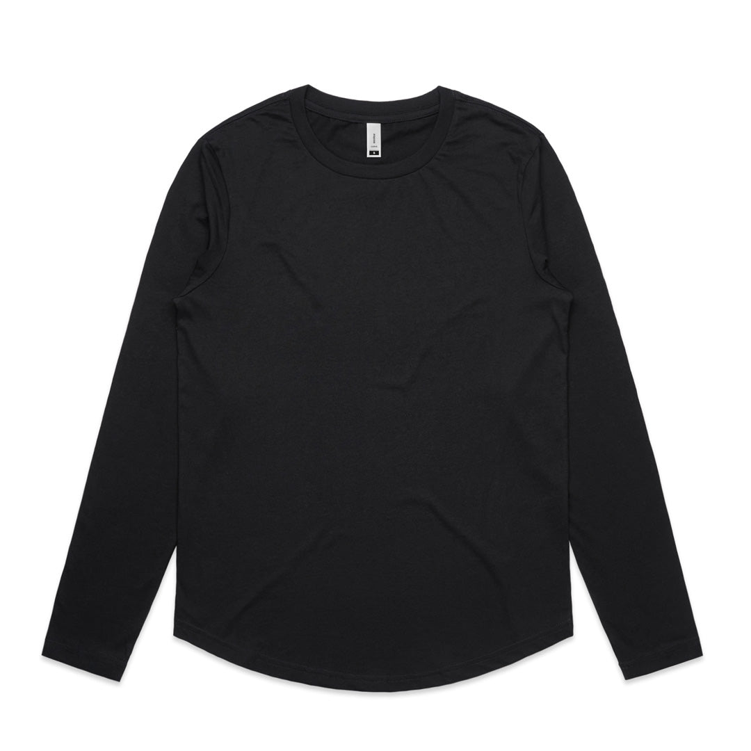 House of Uniforms The Curve Tee | Ladies | Long Sleeve AS Colour Black