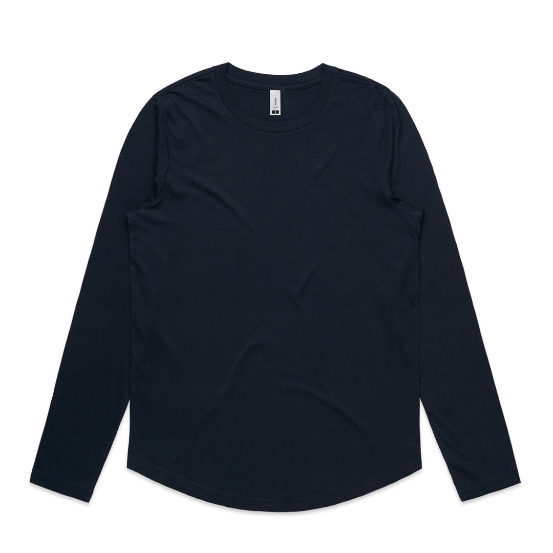 House of Uniforms The Curve Tee | Ladies | Long Sleeve AS Colour Navy