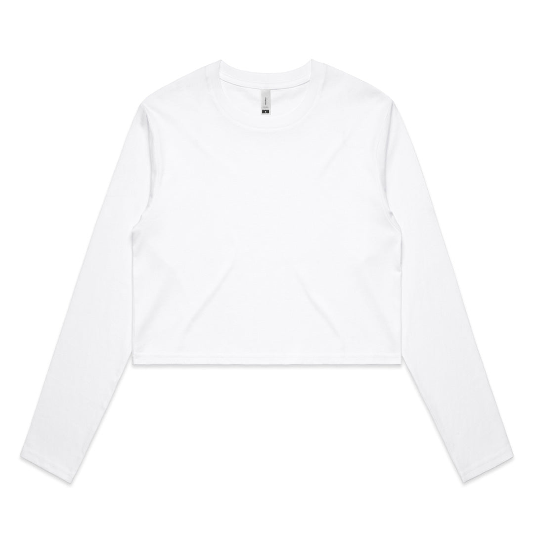 House of Uniforms The Crop Tee | Ladies | Long Sleeve AS Colour White