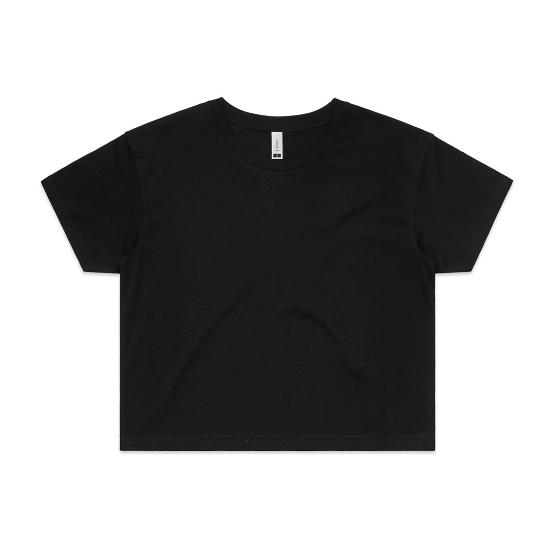 House of Uniforms The Crop Tee | Ladies | Short Sleeve AS Colour Black
