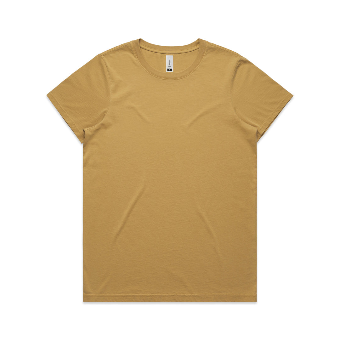 House of Uniforms The Faded Tee | Ladies | Short Sleeve AS Colour Mustard