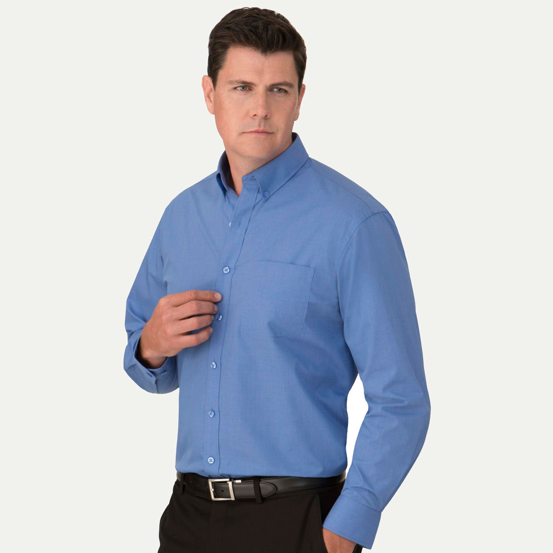 House of Uniforms The Micro Check Shirt | Mens | Long Sleeve City Collection 
