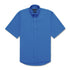 House of Uniforms The Micro Check Shirt | Mens | Short Sleeve City Collection Mid Blue