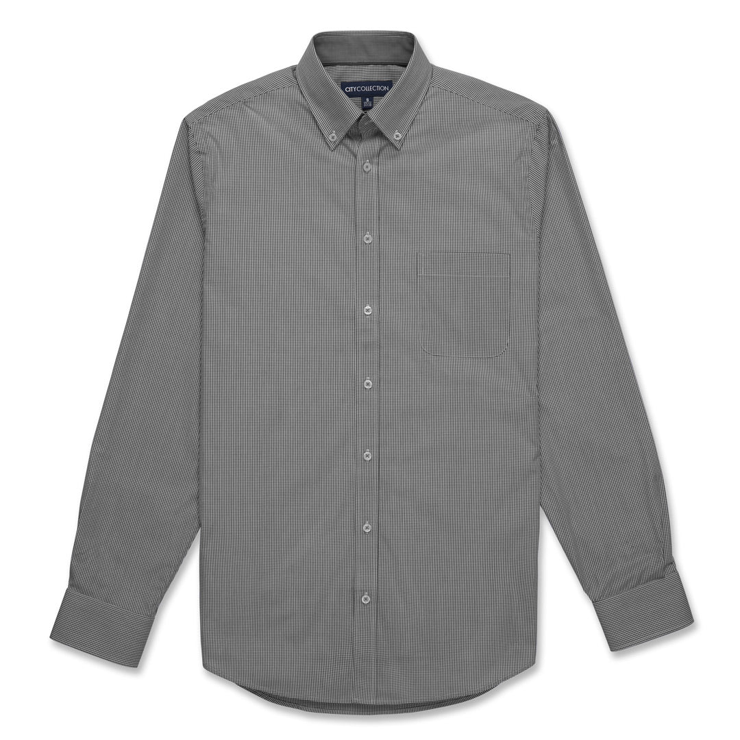 House of Uniforms The Pippa Check Shirt | Mens | Long Sleeve City Collection Black Check