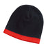 House of Uniforms The Contrast Trim Beanie | Adults Legend Black/Red