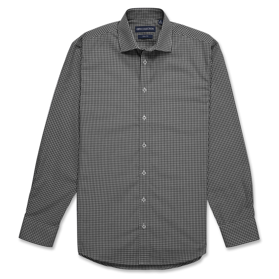 House of Uniforms The So Ezy | Mens | Long Sleeve City Collection Black Check