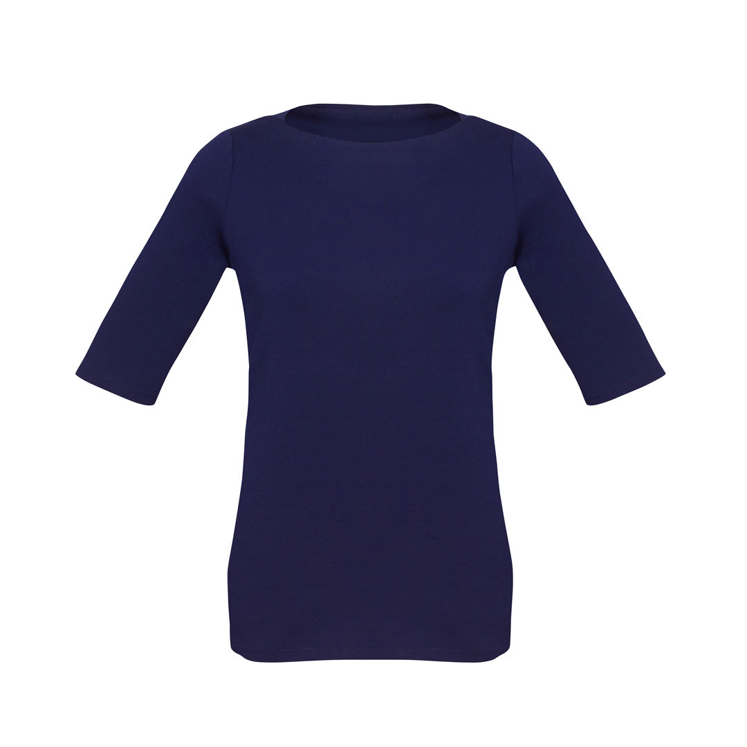 House of Uniforms The Camille Top | Ladies | Short Sleeve Biz Corporates Navy