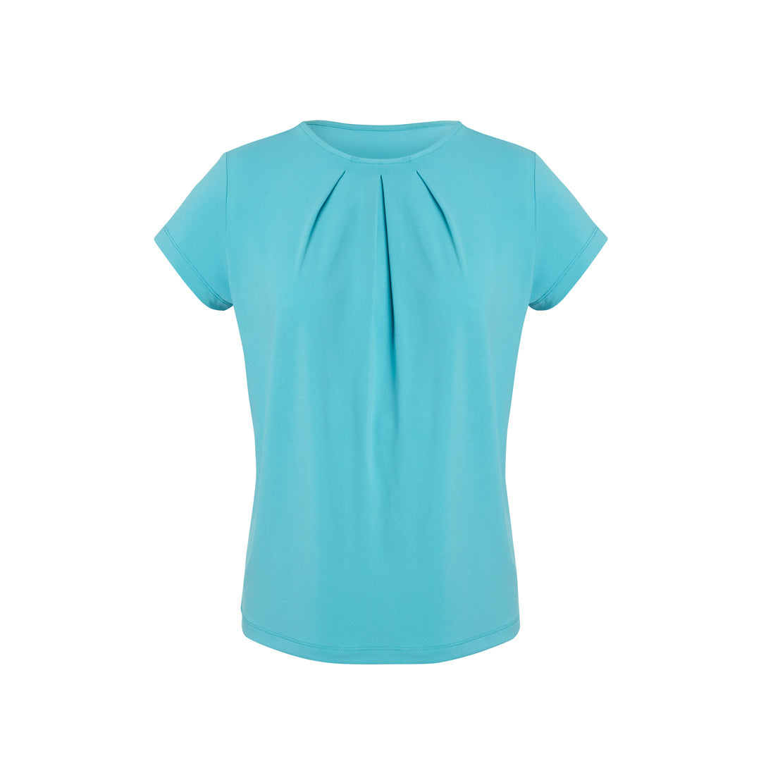 House of Uniforms The Blaise Top | Ladies | Short Sleeve Biz Corporates Aqua
