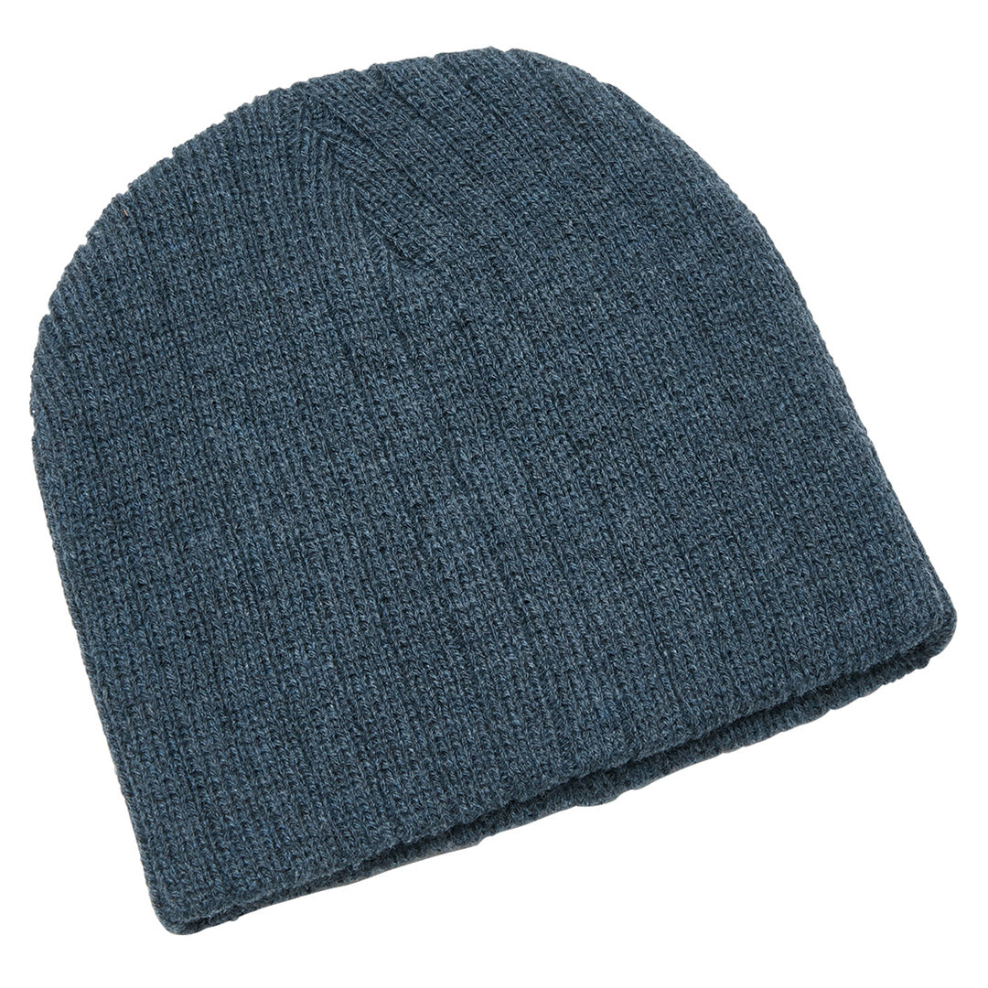 The Heather Cable Knit Beanie | Navy