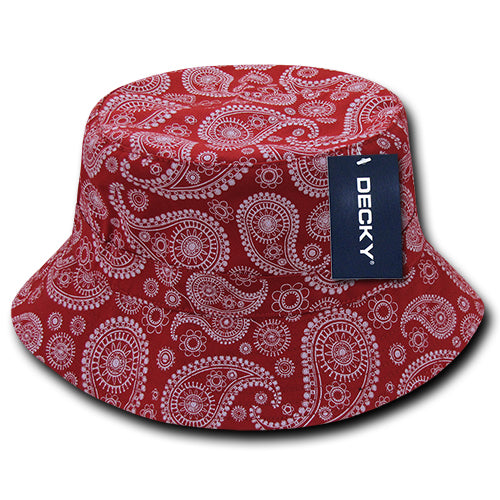 Paisley Bucket Hat | Red