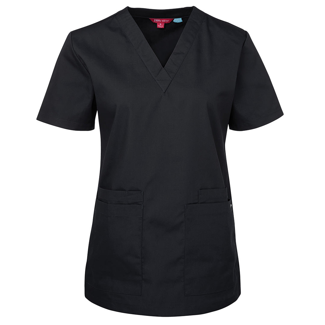 House of Uniforms The Basic Scrub Top | Ladies Jbs Wear Black