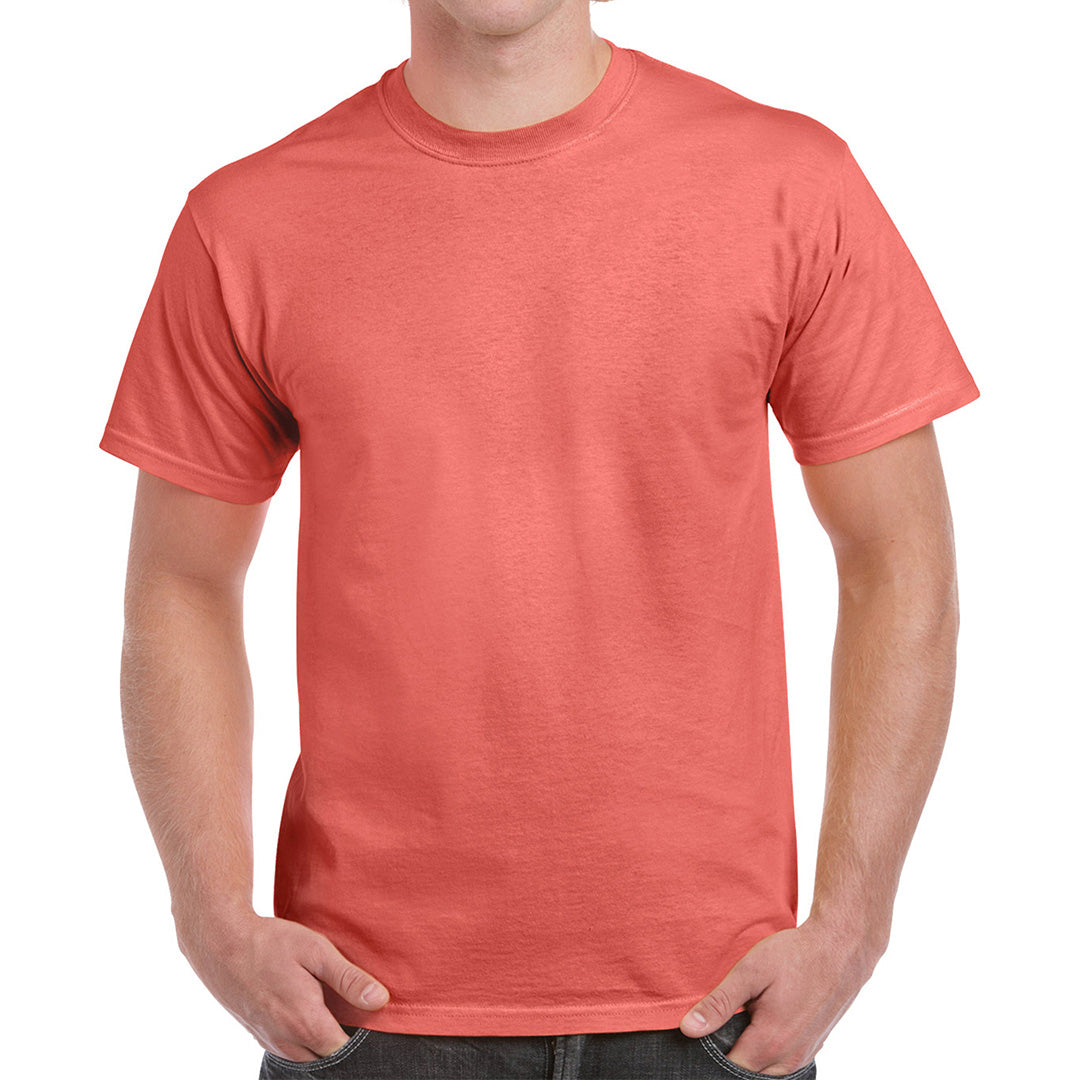 House of Uniforms The Heavy Cotton Tee | Adults Gildan Coral