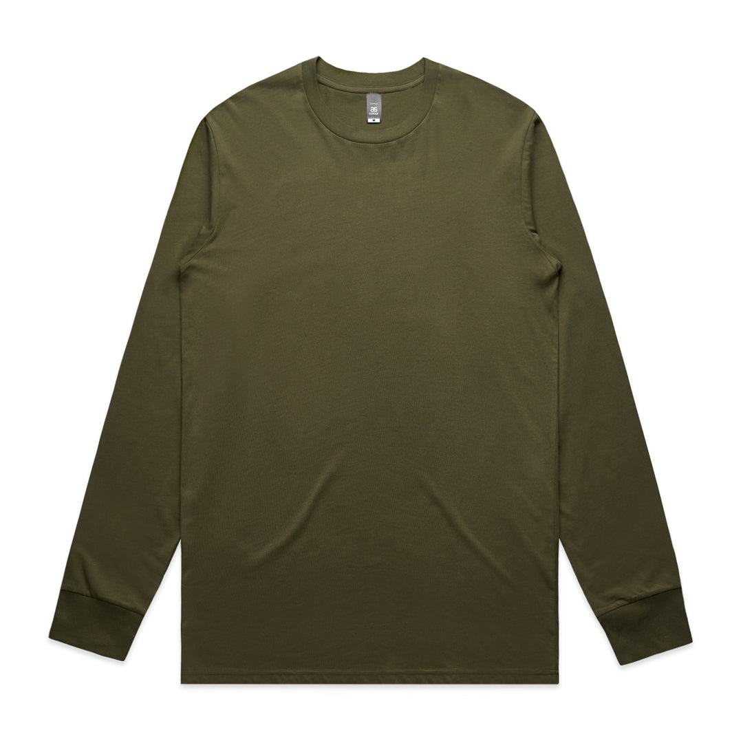 House of Uniforms The Staple Tee | Mens | Long Sleeve AS Colour Army