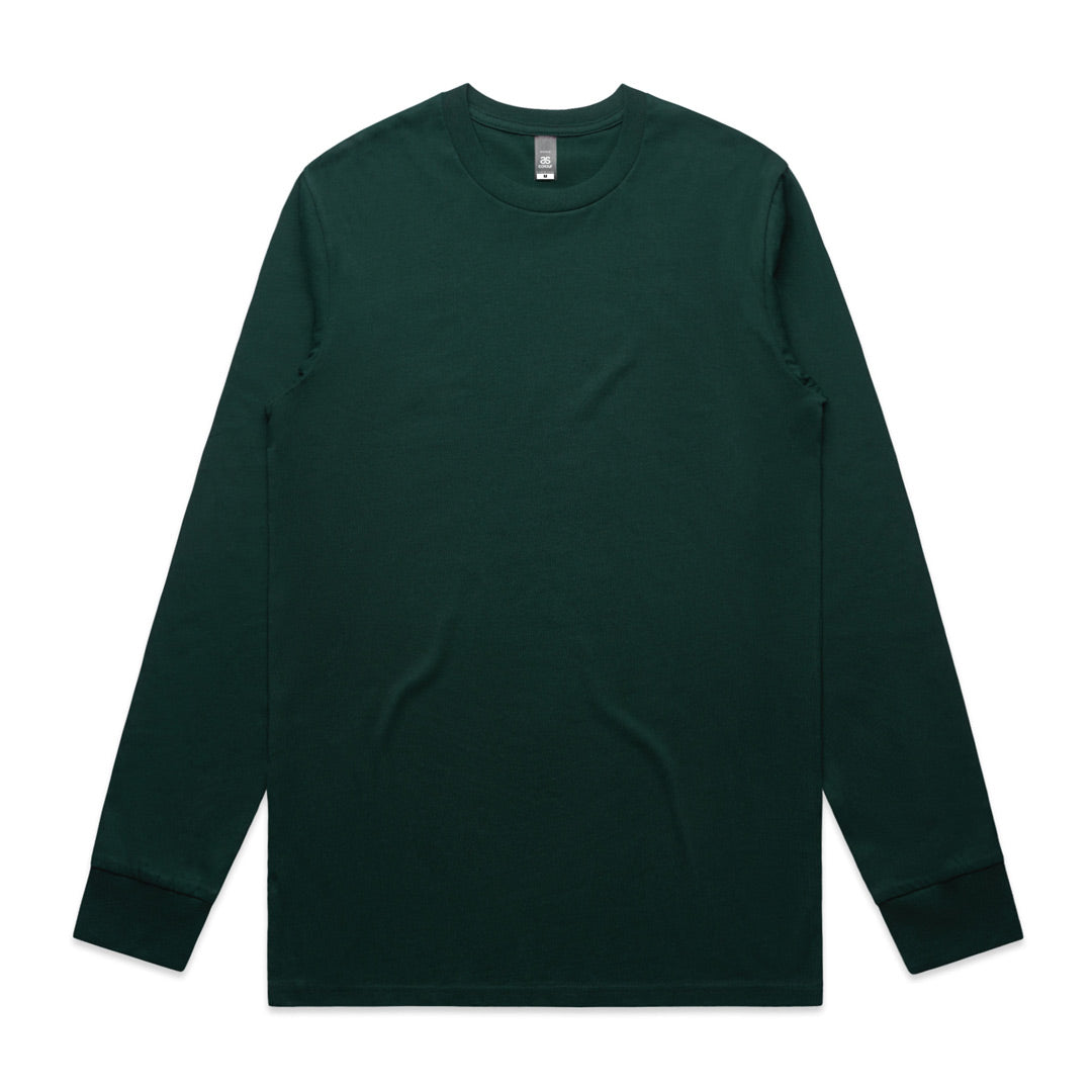 House of Uniforms The Staple Tee | Mens | Long Sleeve AS Colour Pine Green