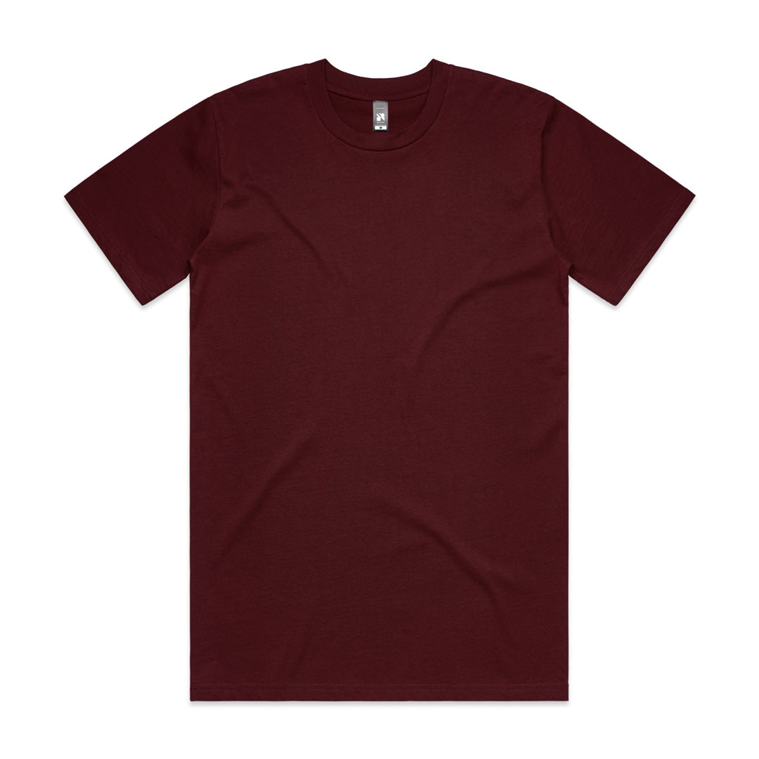 House of Uniforms The Classic Tee | Mens | Short Sleeve AS Colour Burgundy