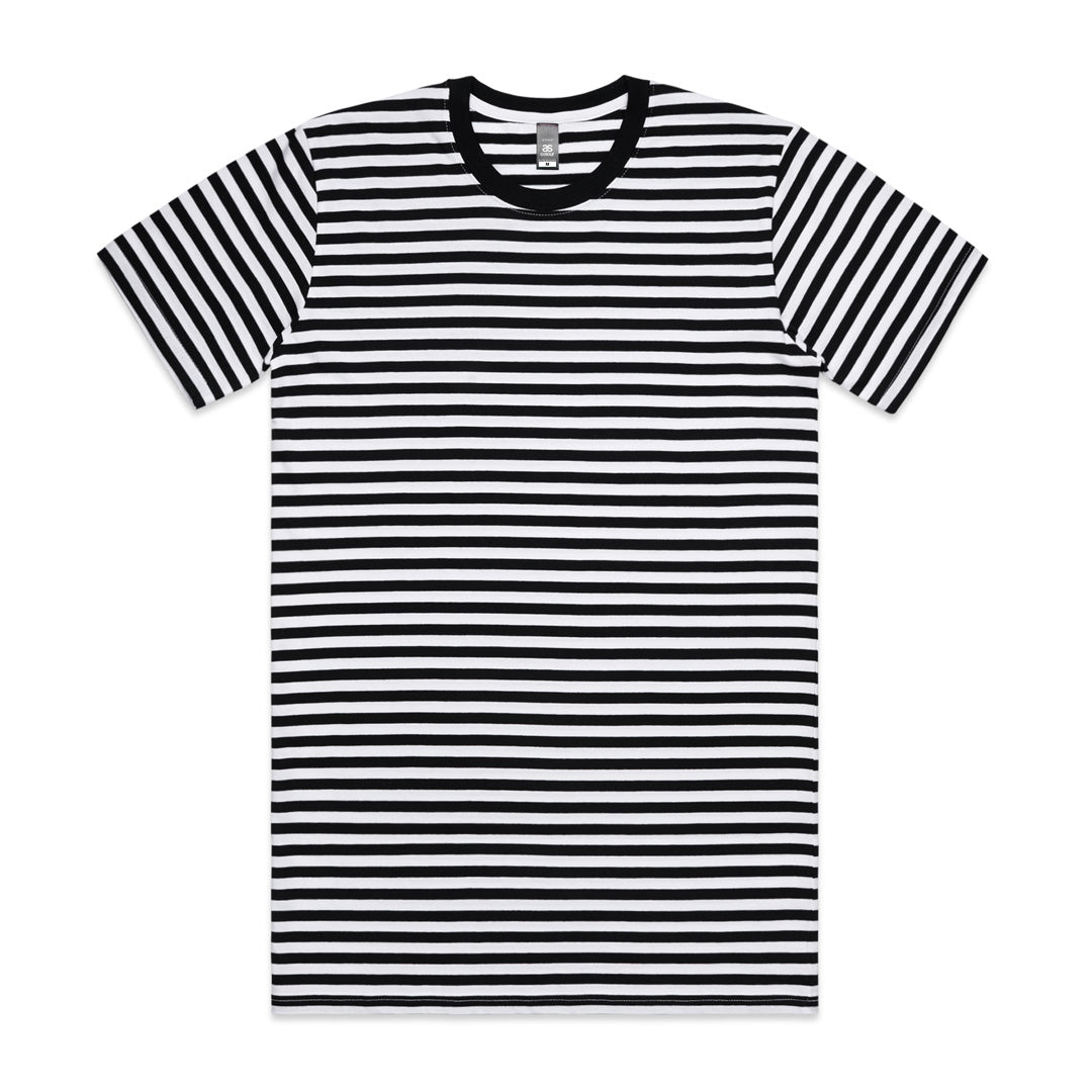 House of Uniforms The Stripe Tee | Mens | Short Sleeve AS Colour Black/White
