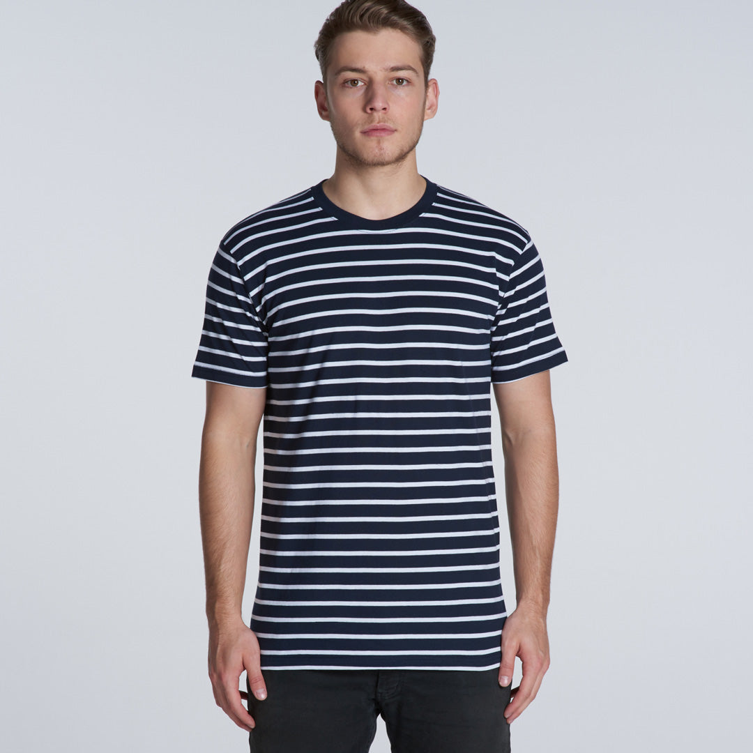 House of Uniforms The Stripe Tee | Mens | Short Sleeve AS Colour 