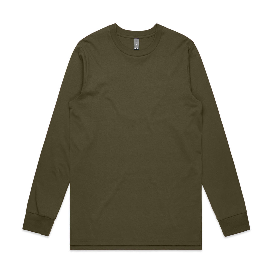 House of Uniforms The Base Tee | Mens | Long Sleeve AS Colour Army