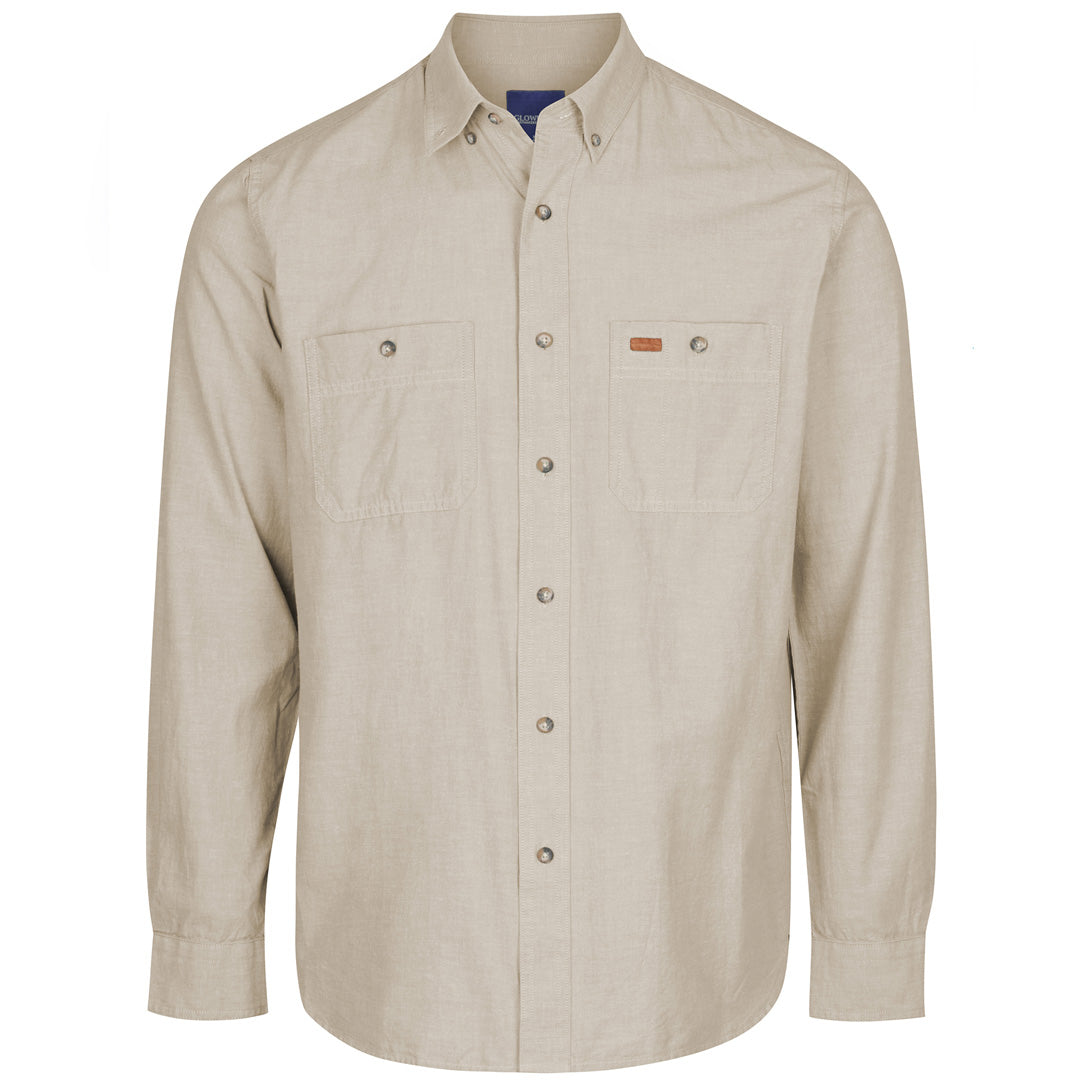 House of Uniforms The Icon Shirt | Mens | Long Sleeve Gloweave Sand